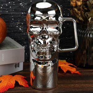 Silver Skull Mug